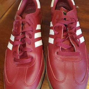 Adidas Samba red w/ white stripes